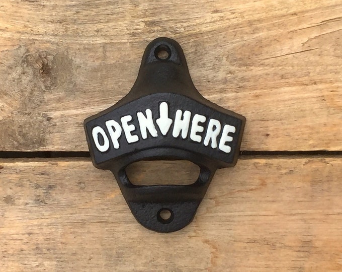 Open Here Bottle Opener
