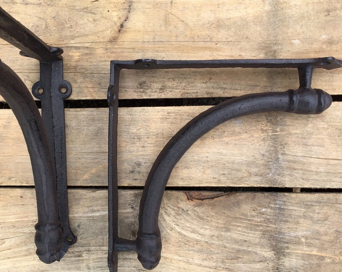 Brown Large Cast Iron Shelf Brackets