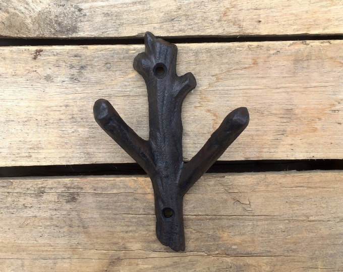Small Brown Tree Branch Wall Hook