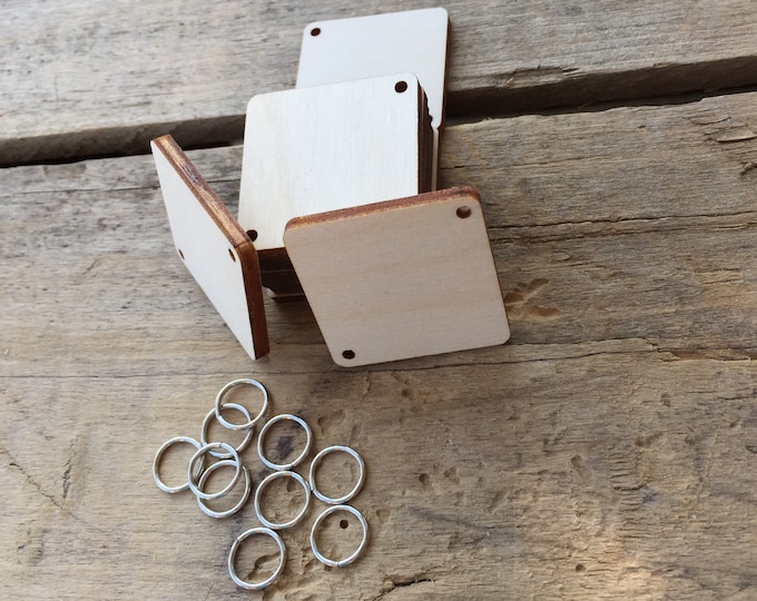 25pk Wooden Diamond Tags for the Family Calendar Board