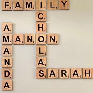 5 Inch Wooden Scrabble Wall Tiles, Wooden Scrabble Tile, Wooden Letter Tiles