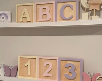 Large Wooden Letter Blocks, Large Alphabet Letter Blocks