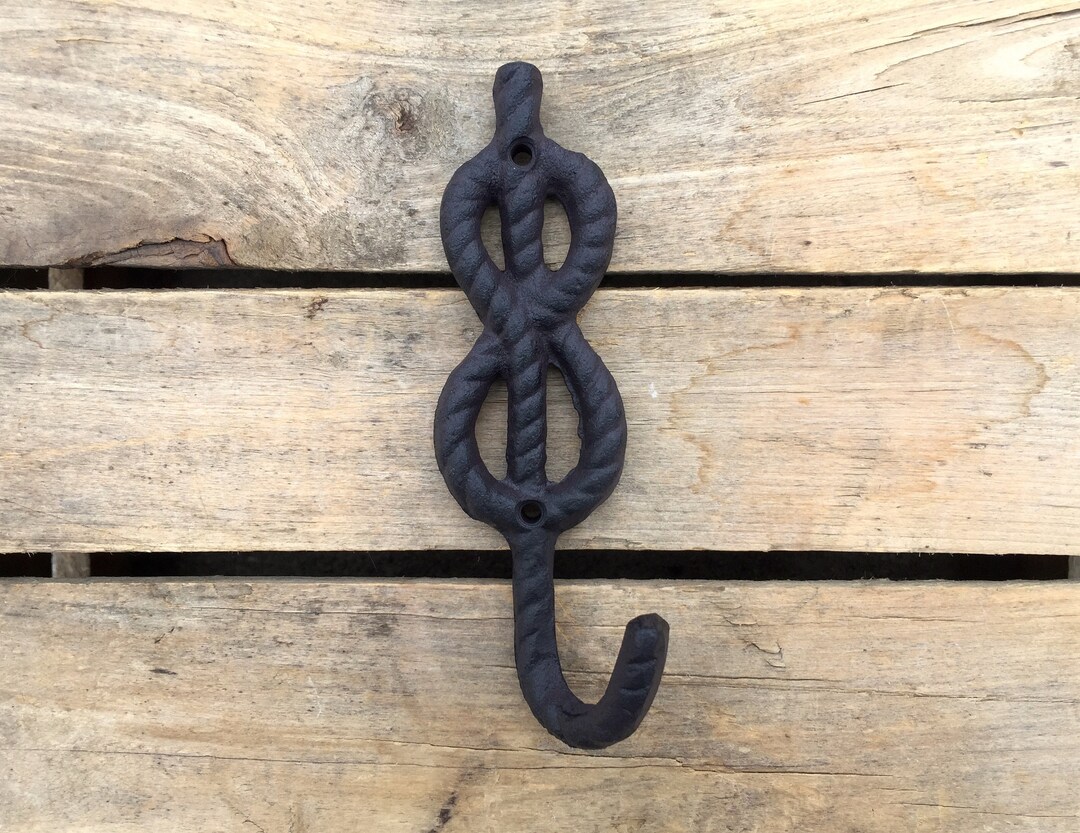 Figure 8 Knot Wall Hook Rope Wall Hook Cast Iron Wall Hook Etsy