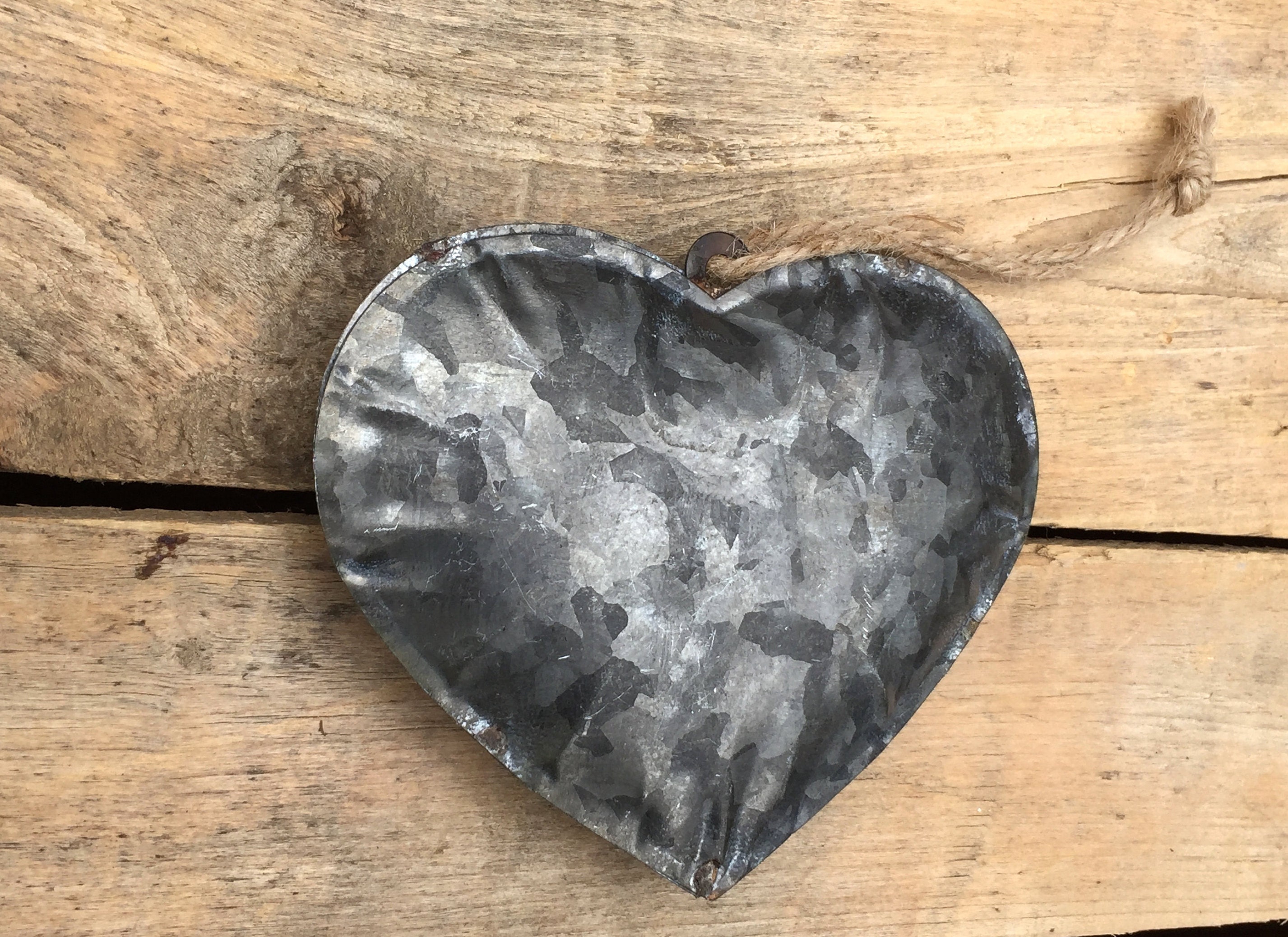 Rustic Metal Heart Hanging Ornament