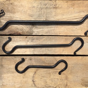 Black Cast Iron S Hook Hanger Extender - Plant Basket Hook