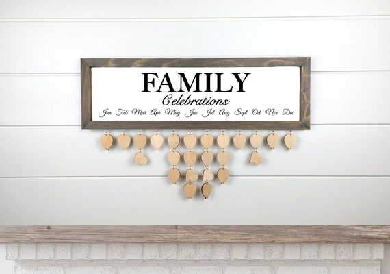 Family Celebrations Calendar Board