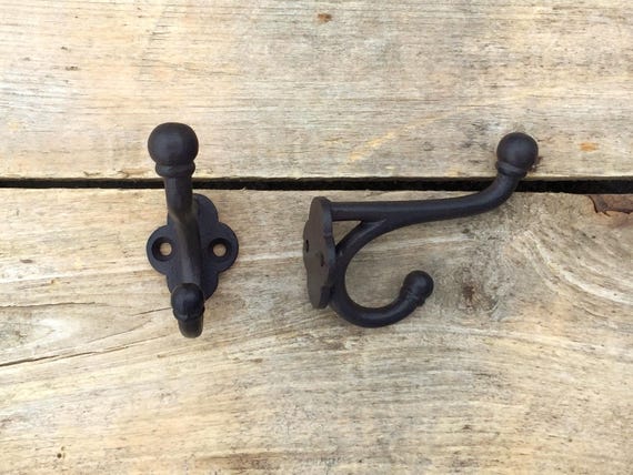 Brown Cast Iron Double Hook
