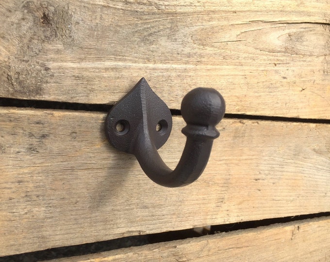 Single Round Cast Iron Coat Hooks