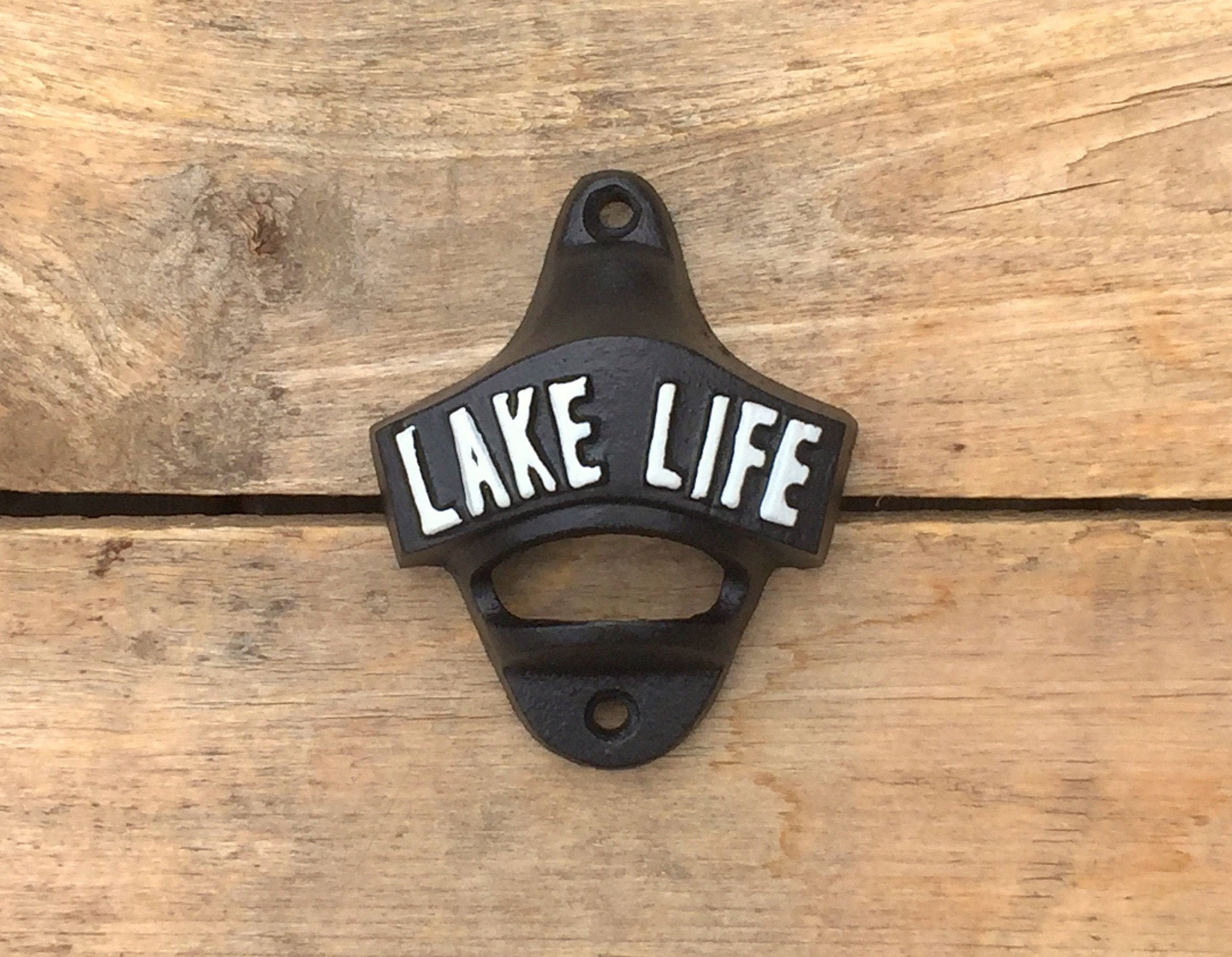 Lake Life Beer Bottle Coolie – Boat/Sunset Theme, Optional Bottle Opener