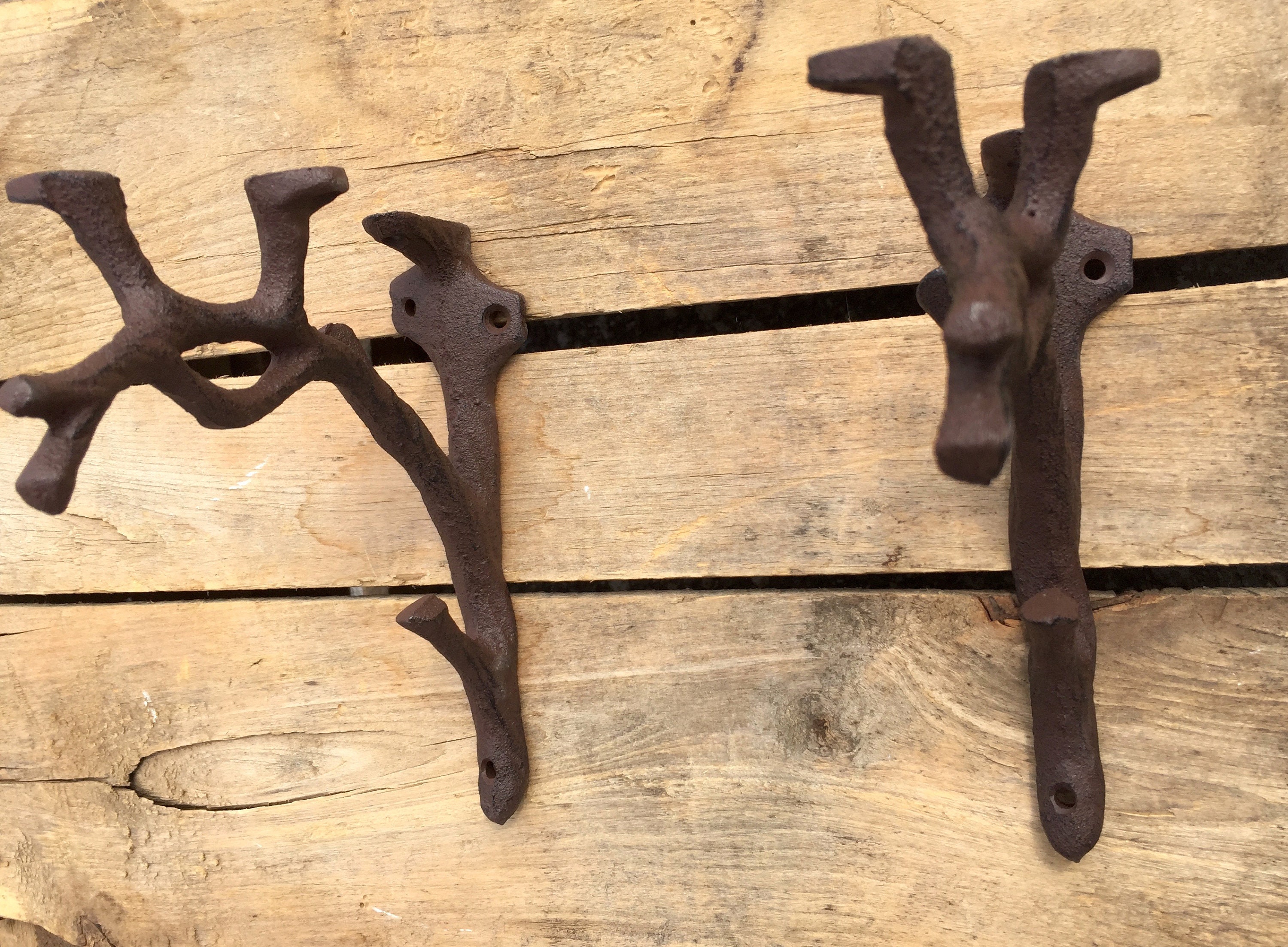 Pair of Decorative Tree Branch Shelf Brackets