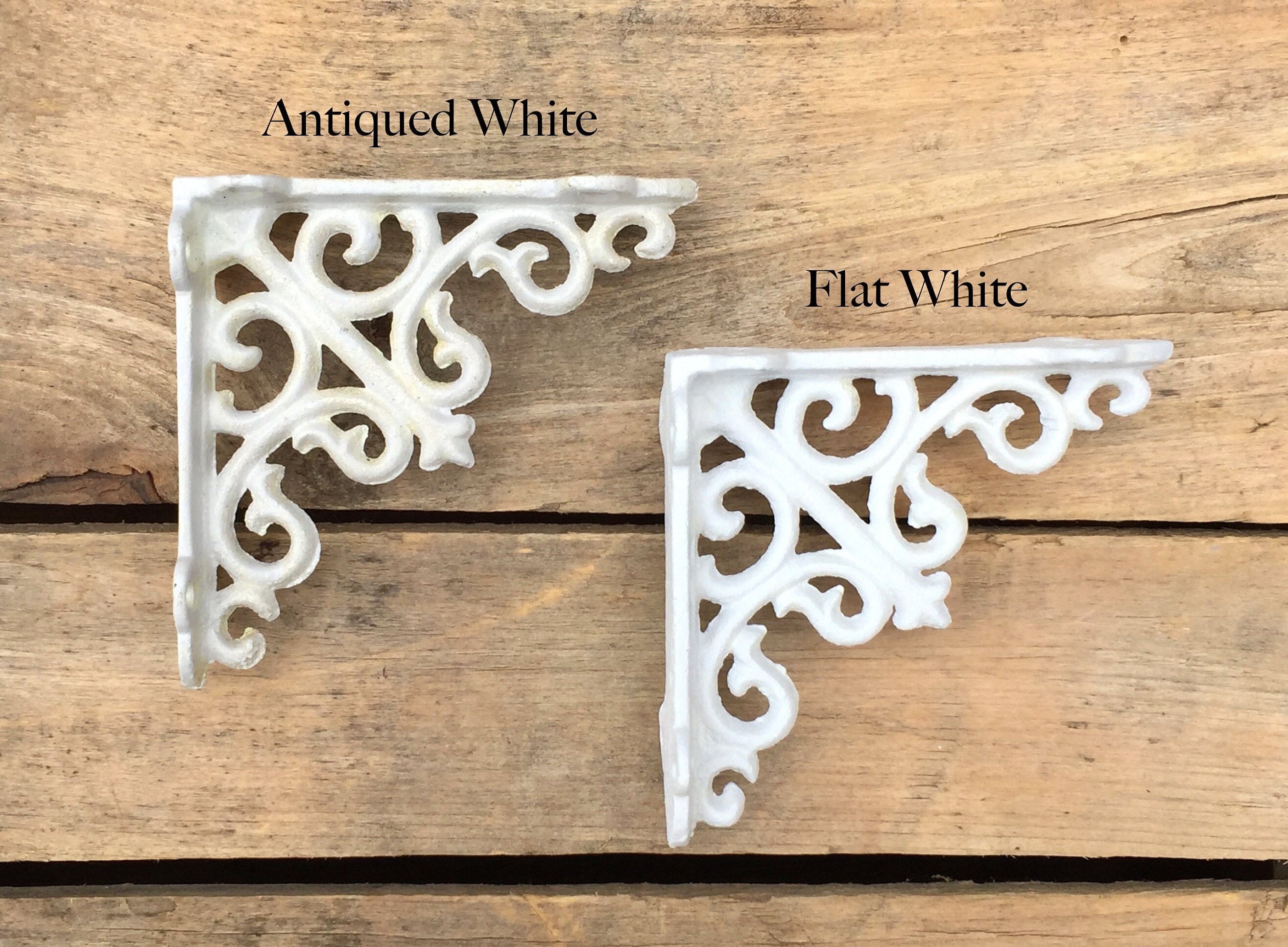 Pair of White Shelf Brackets