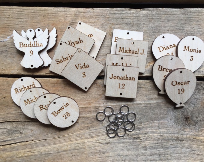 RESERVED FOR KAITLYN, 12x Custom Circle Tags