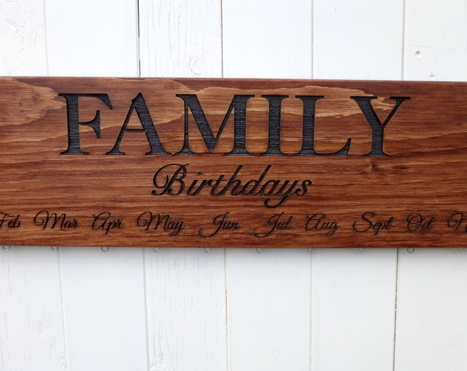 Family BIRTHDAYS Calendar Board