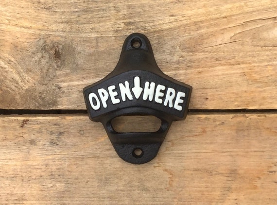 Open Here Bottle Opener