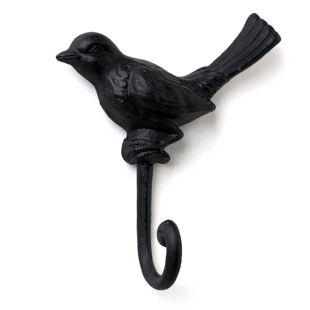 Black Bird Wall Hook Cast Iron Bird Wall Hook Purse Hanger | Etsy