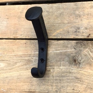 Black Railroad Spike Wall Hook, Cast Iron Railroad Spike Coat Hook, Railway Spike Wall Hook, Rustic Railroad Spike Hook image 4