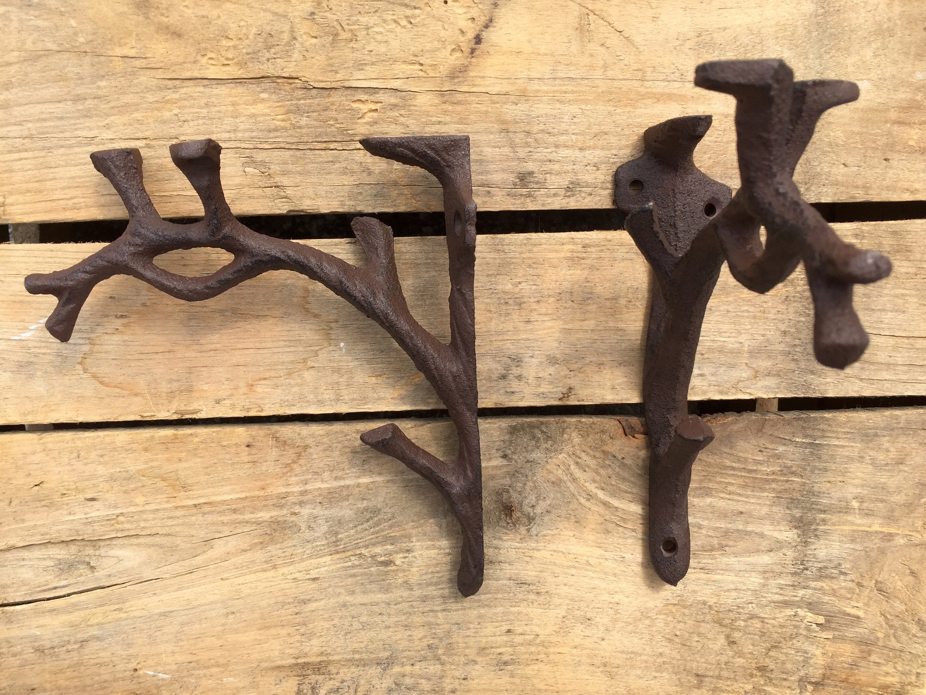 Pair of Decorative Tree Branch Shelf Brackets