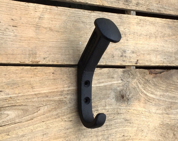Black Railroad Spike Wall Hook