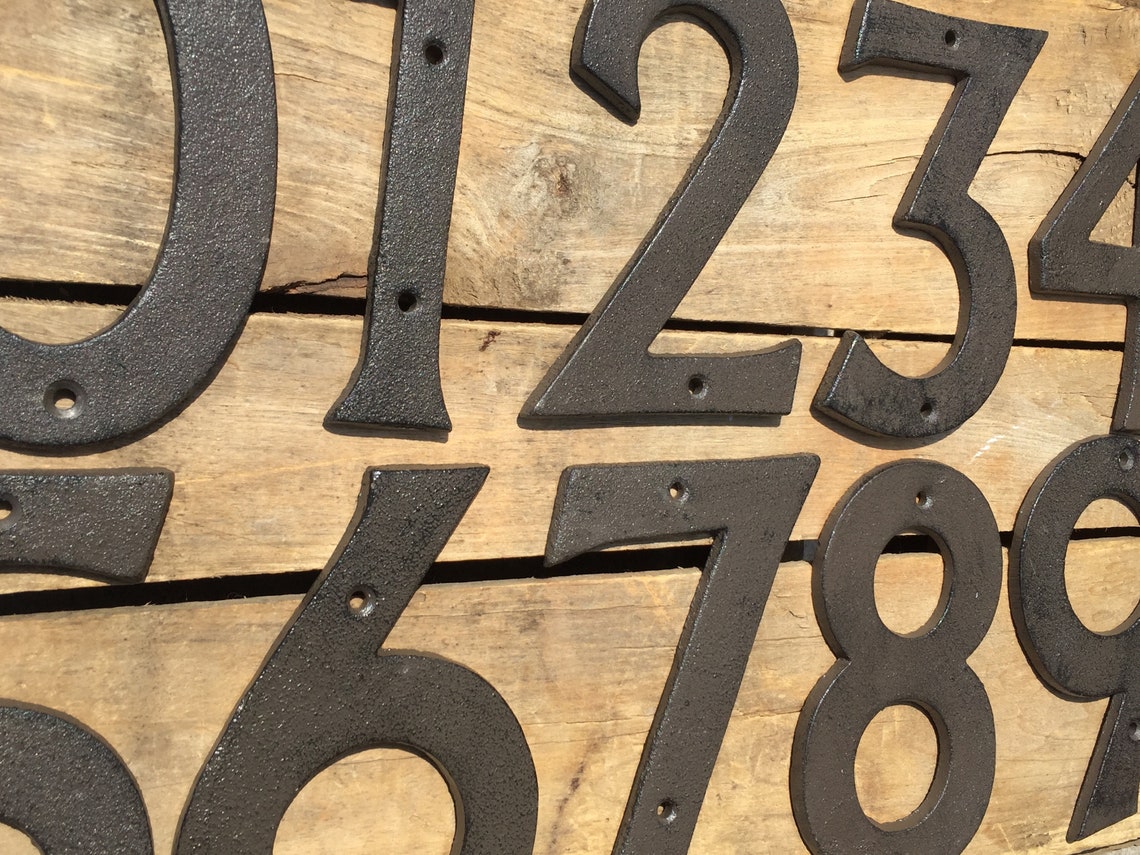 Cast Iron House Numbers Cast Iron Numbers Cast Iron Address Etsy