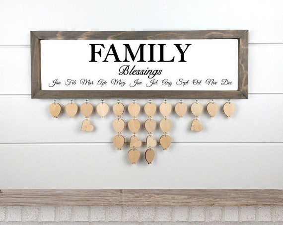 Family Blessings Calendar Board