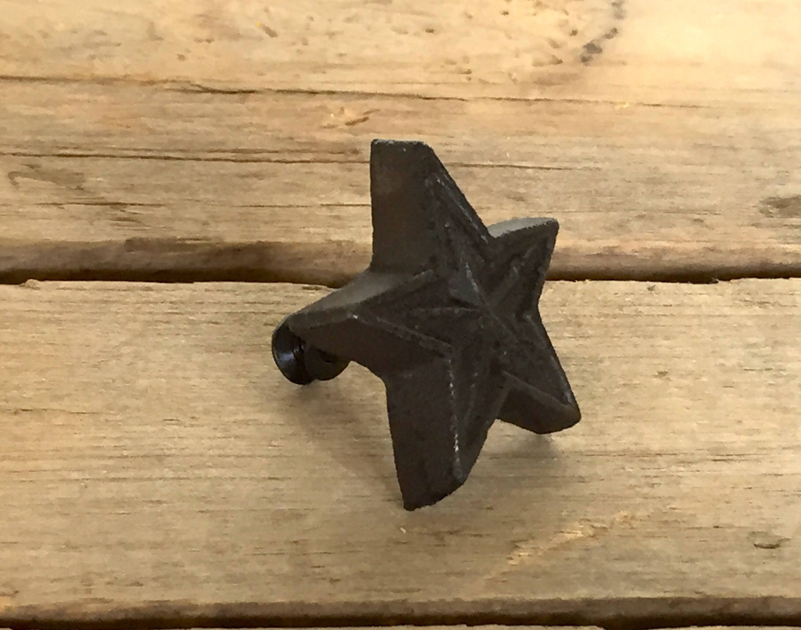 Star Drawer Knob Cast Iron Star Drawer Knob Rustic Cast Iron Etsy