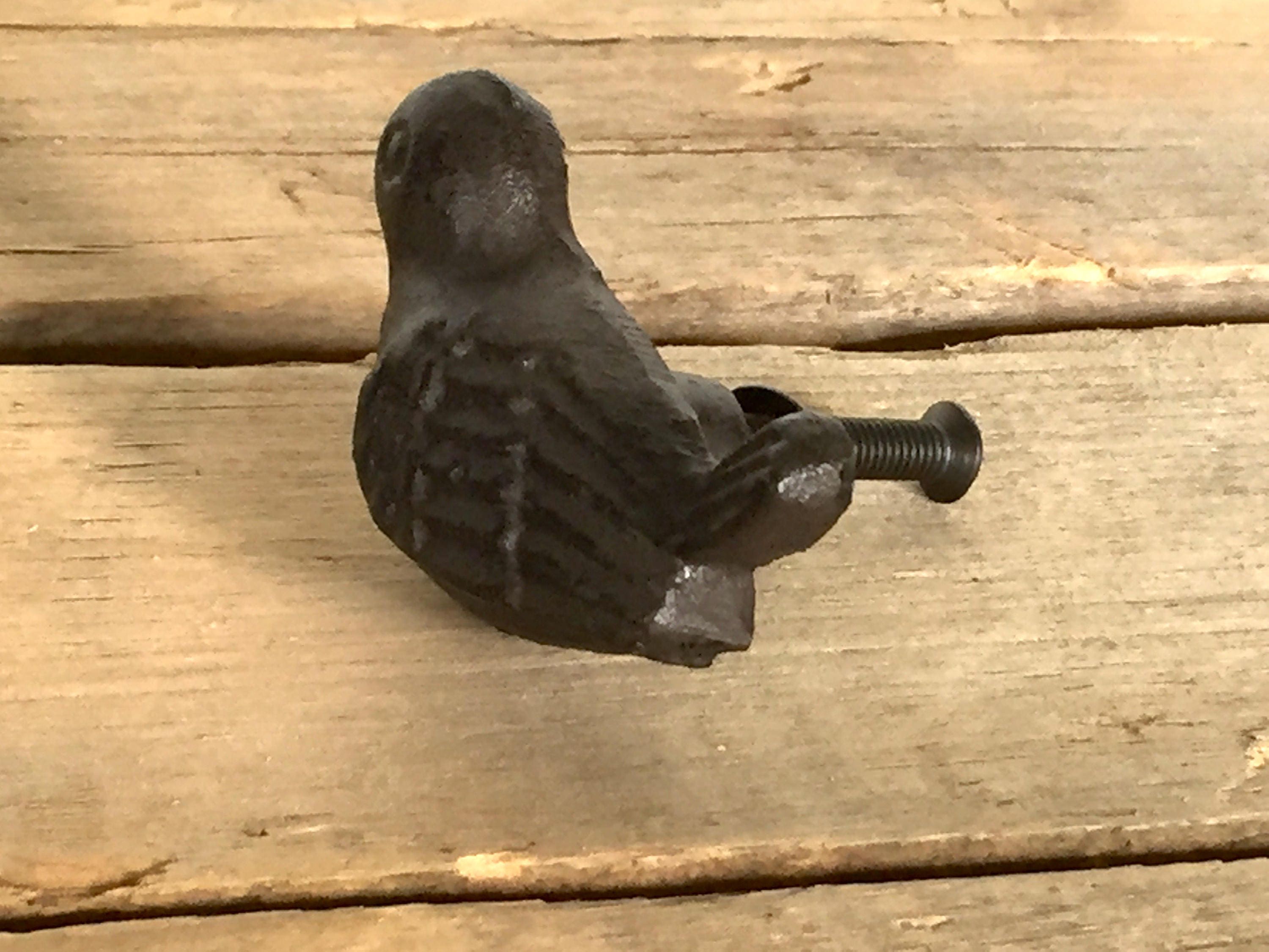 Cast Iron Brown Bird Drawer Knob