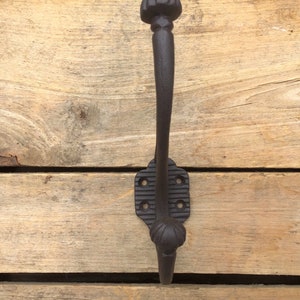 Cast Iron Double Coat Hook, Black or Brown Cast Iron Double Wall Hook, Cast Iron Coat Hook, Entryway Hook bild 9