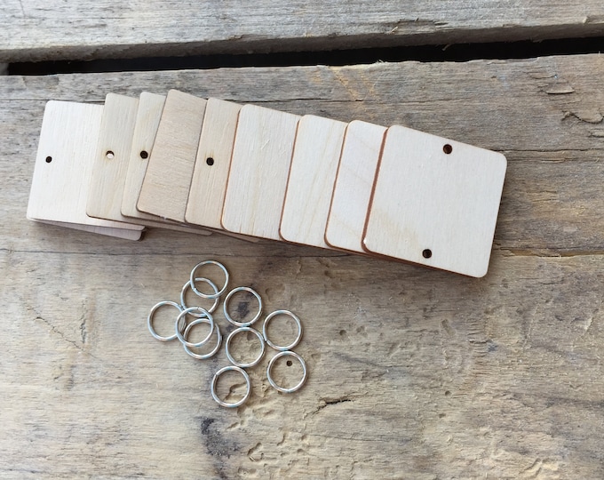 25pk Wooden Square Tags for the Family Calendar Board