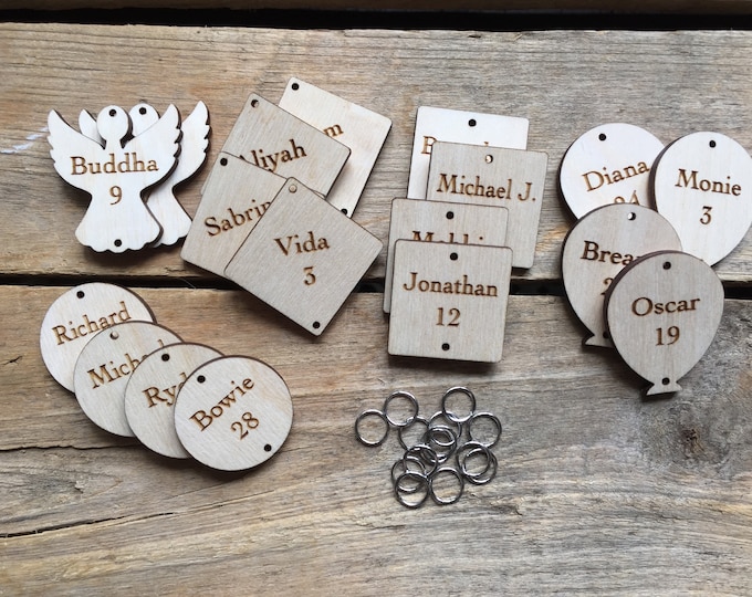 RESERVED FOR AMANDA D, 4x Custom Tags and jump rings