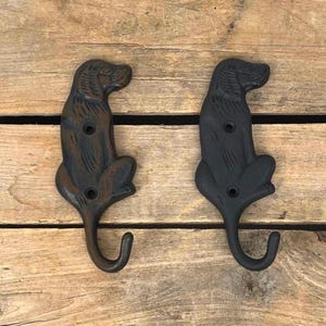 Crochet pour laisse en forme de chien, Crochet pour chien en fonte, Crochet mural pour chien en fonte