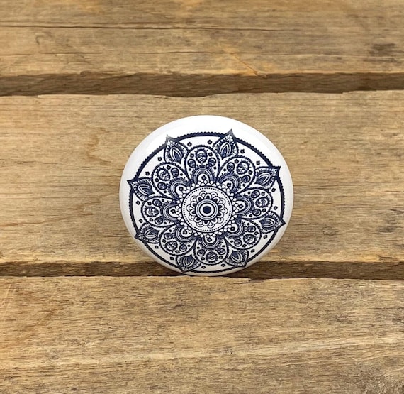Mandala Pattern Ceramic Drawer Knob