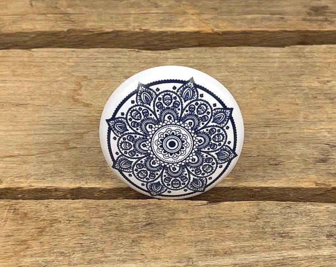 Mandala Pattern Ceramic Drawer Knob