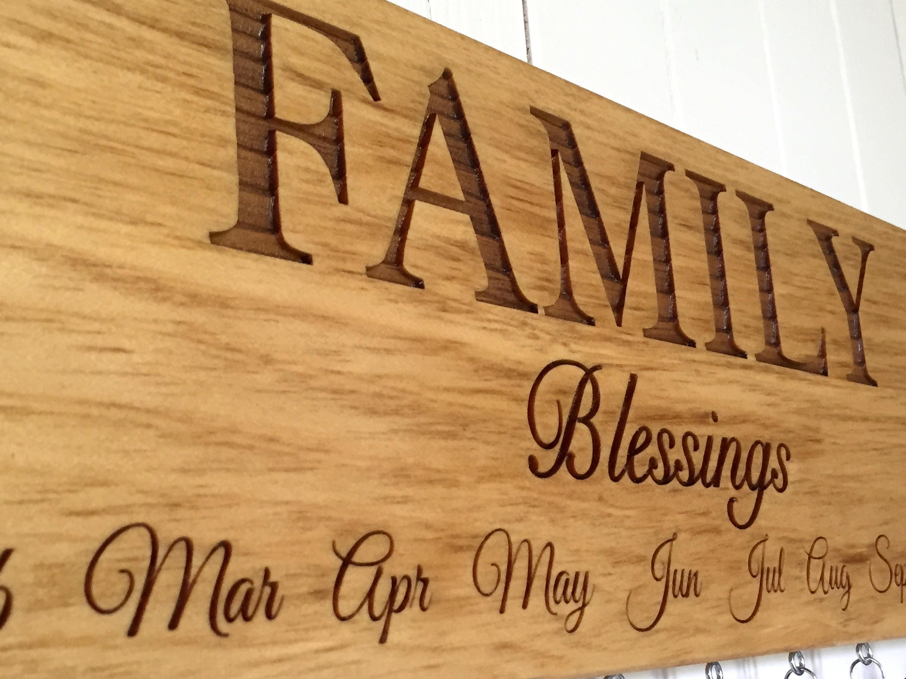 Family BLESSINGS Calendar Board