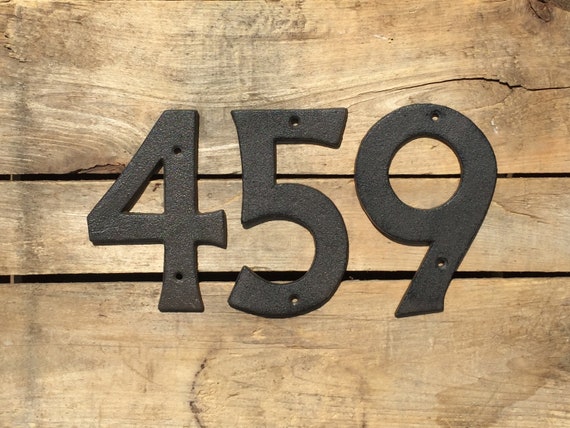 RESERVED FOR JULENELIND, 8xCast Iron House Numbers