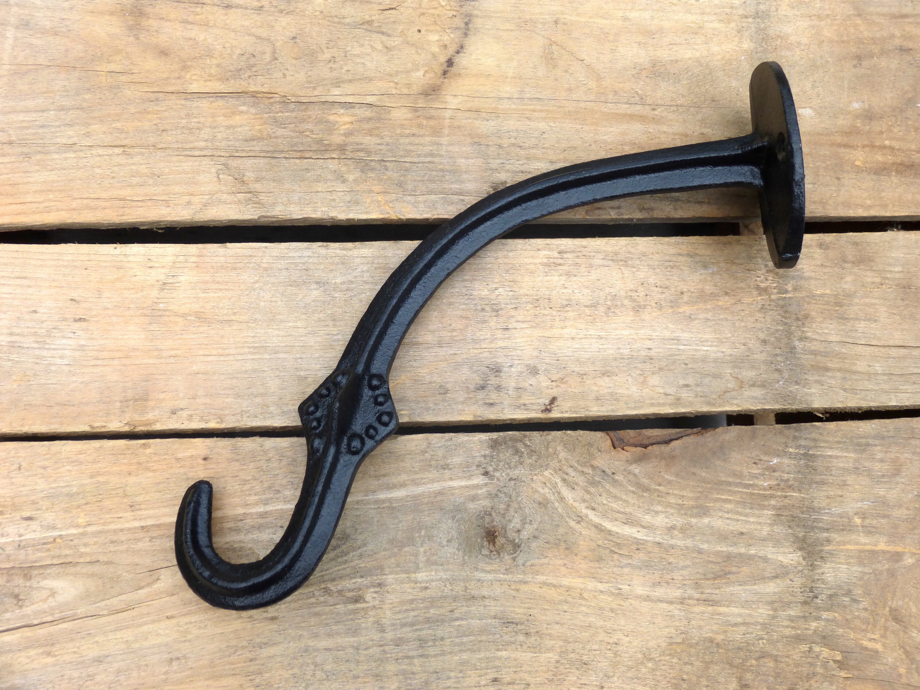 Large Black Planter Hook