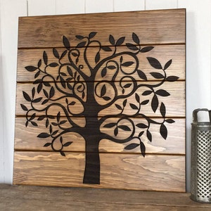 Tree of Life Wooden Sign, Home Decor, Rustic Wall Decor, Laser Engraved