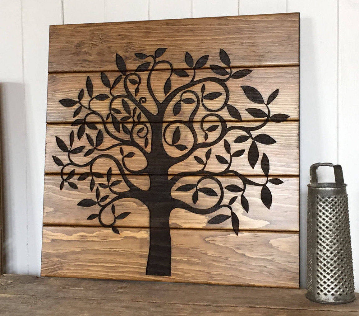 Spruchreif PREMIUM QUALITÄT 100% EMOTIONAL - Arbre de Vie en Bois ·  Décoration Murale · Symbole de Vie · Cadeau ésotérique · Décoration Murale  ·