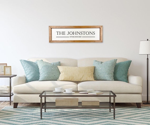 Personalized Family Name Sign, Personalized Last Name with Established Date Sign, Wedding Gift, Anniversary Gift