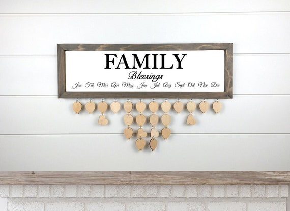 Family Blessings Calendar Board