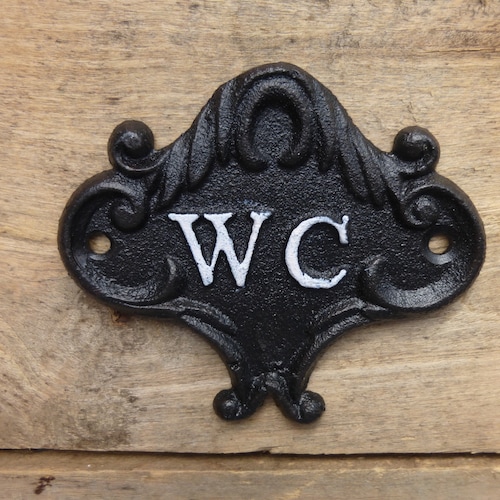 Vintage Victorian Style TOILET BATHROOM Door Sign Cast Iron - Etsy