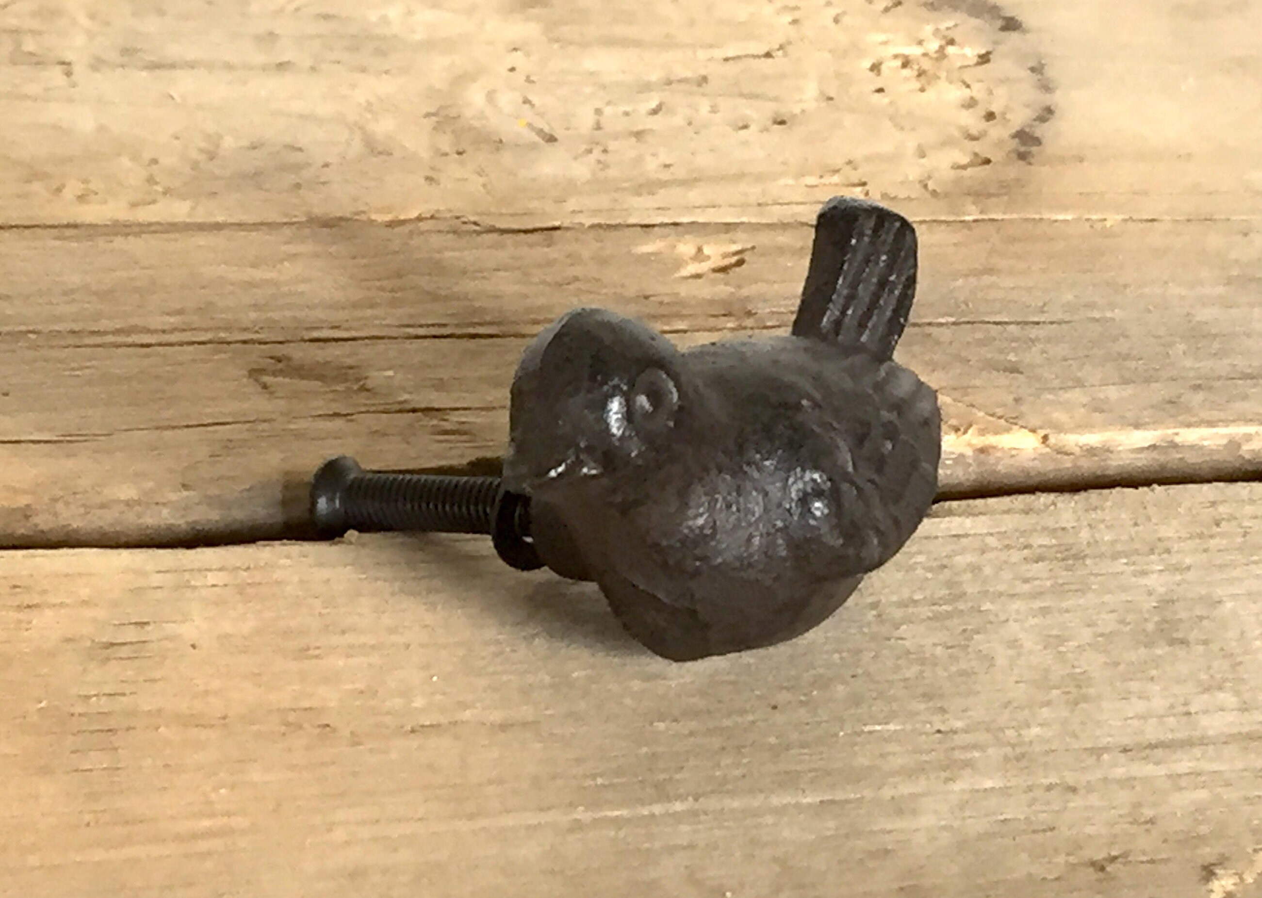 Cast Iron Brown Bird Drawer Knob