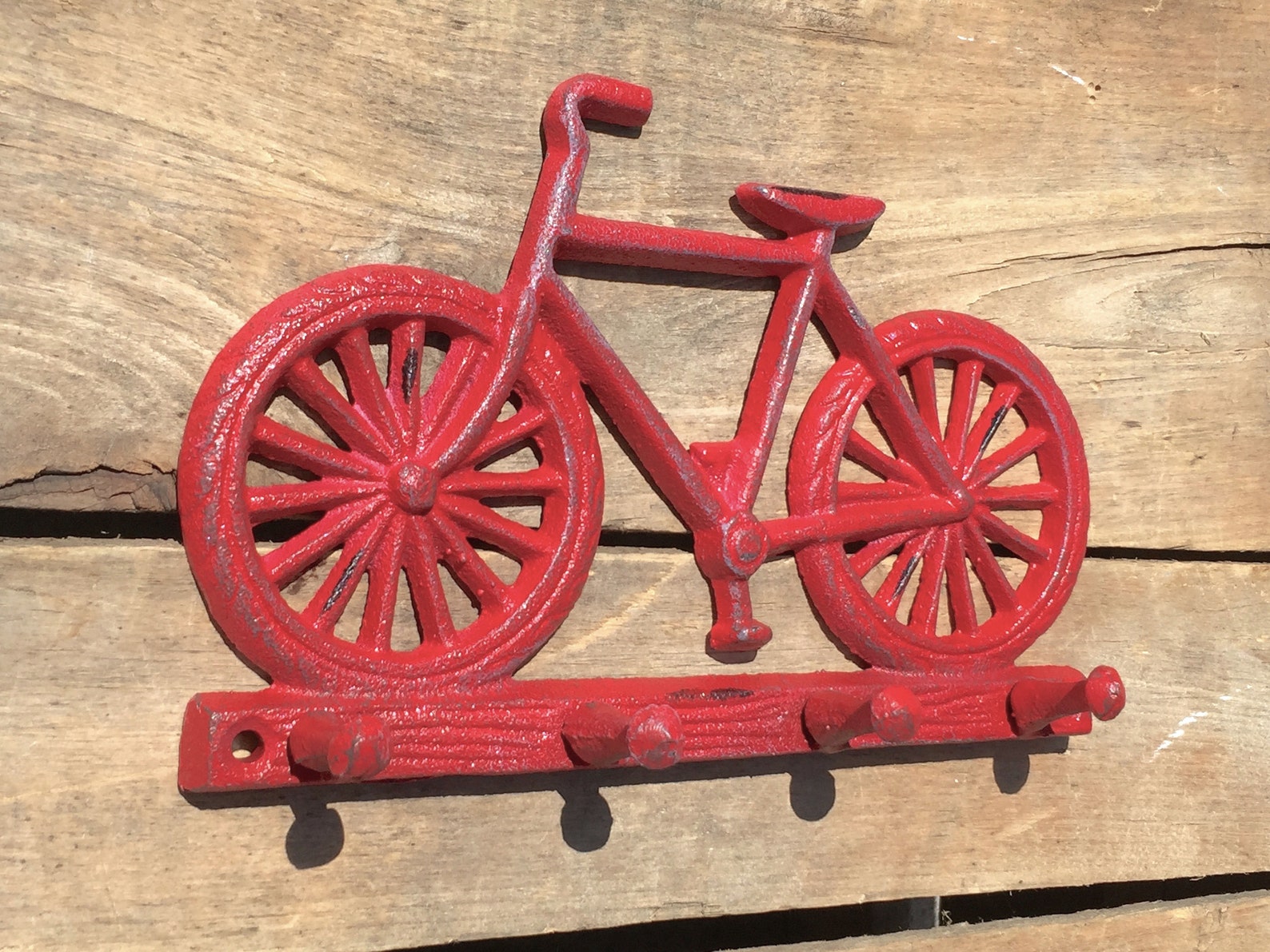 Bicycle Key Rack Red Cast Iron Bicycle Key Rack Red Bike Etsy