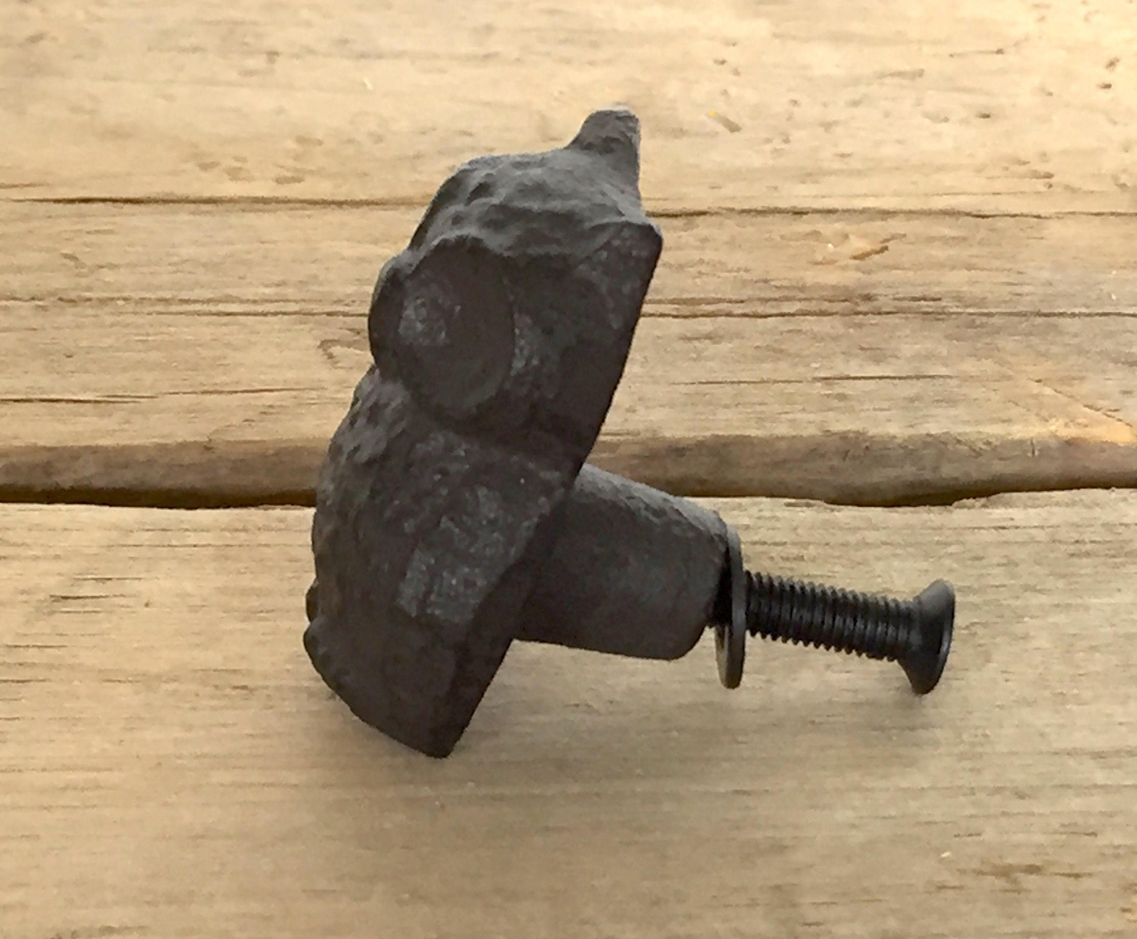 Rustic Cast Iron Owl Knob