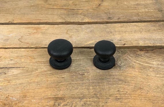 Black Cast Iron Round Drawer Knobs