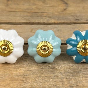 Decorative Pumpkin Drawer Knobs, Melon Shaped Drawer Pull, Decorative Ceramic Knob