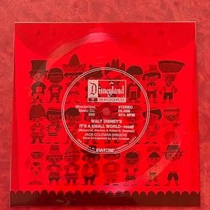 Disneyland Record It’s a Small World Flexidisc Postcard Souvenir