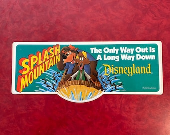 Vintage Disneyland Decal Sticker Souvenir Splash Mountain Log Flume Ride