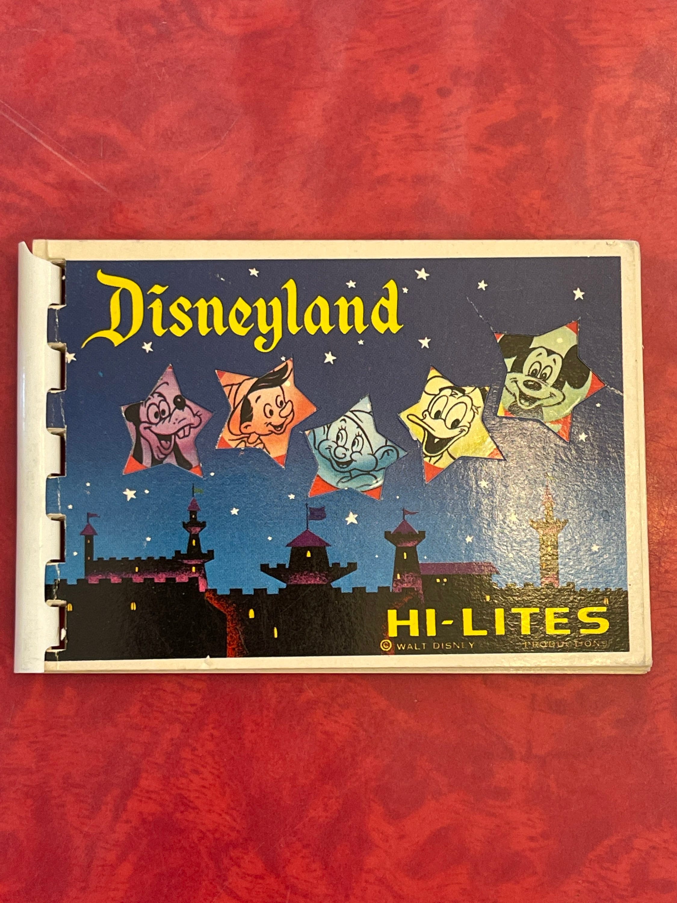 Vintage Disneyland Hi-lites Mini Postcard Book Mickey Pirate