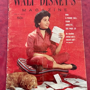 Vintage Walt Disney’s Magazine Volume 3 Number 2 Annette Funicello