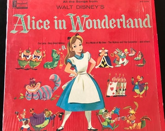1969 Disney Alice in Wonderland Vinyl Record Booklet Disneyland